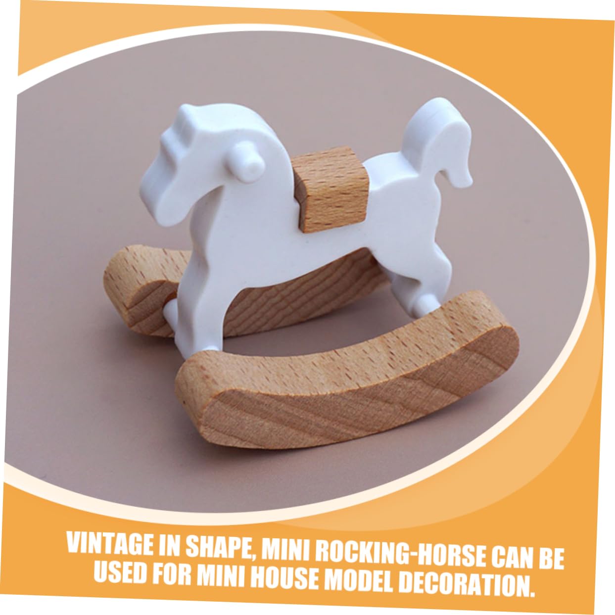 ❤アンティーク加工 額縁ミニミニくまちゃんと木馬のミニオブジェ