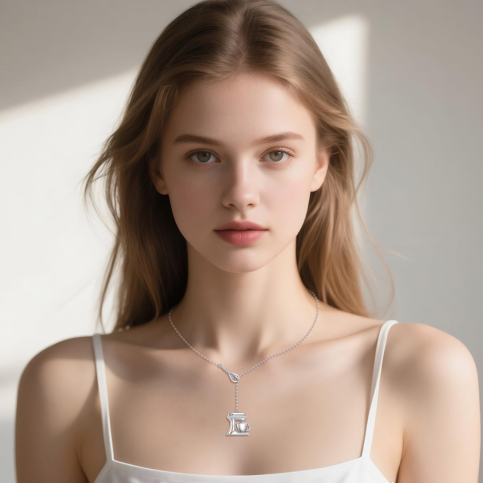 DAYLINLOVE Backer Geschenk für Frauen 925 Sterling Silber Bäcker Halskette Back Schmuck Geschenke für Bäcker und Backliebhaber