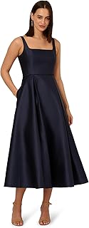 Women's Mikado Ankle Dress, Midnight