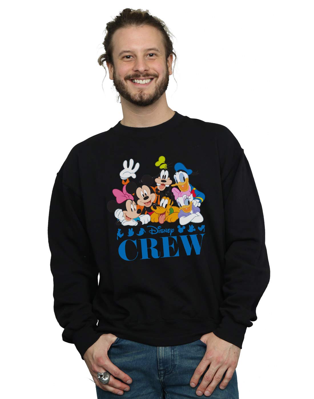 Disney Men's Mickey Mouse Disney Friends Sweatshirt Black XXX-Large