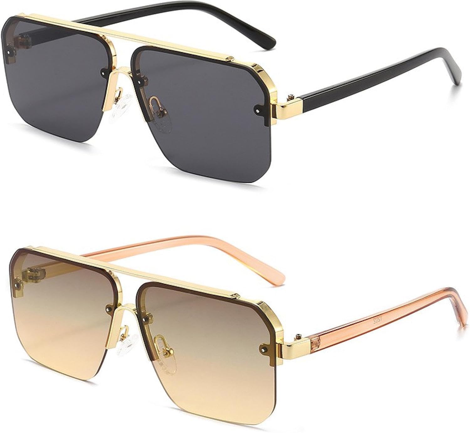 Frame Fashion Sunglasses Men and Women Half Frame Sunglasses