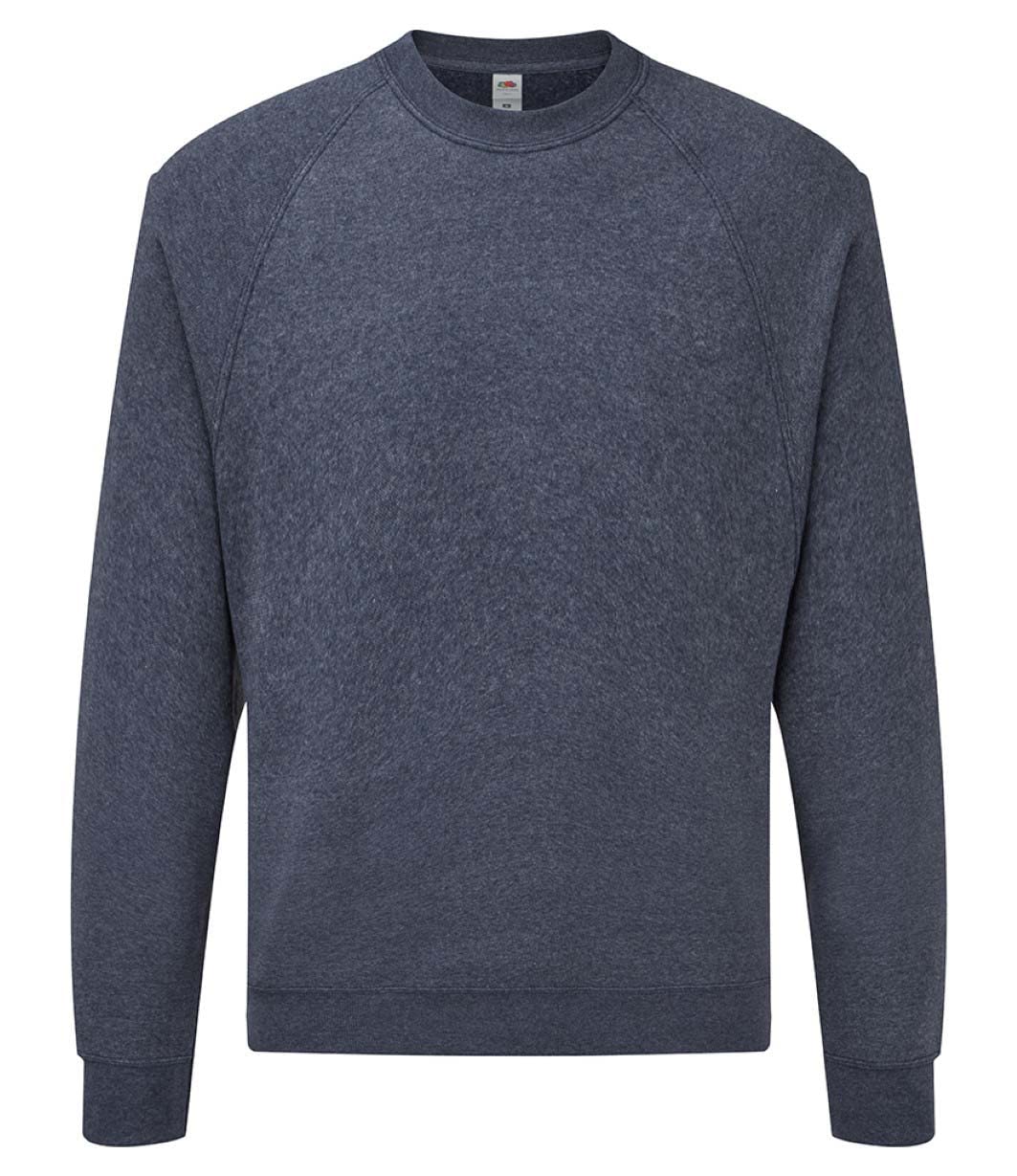 Fruit of the Loom Classic Raglan Sweatshirt Heather Navy M