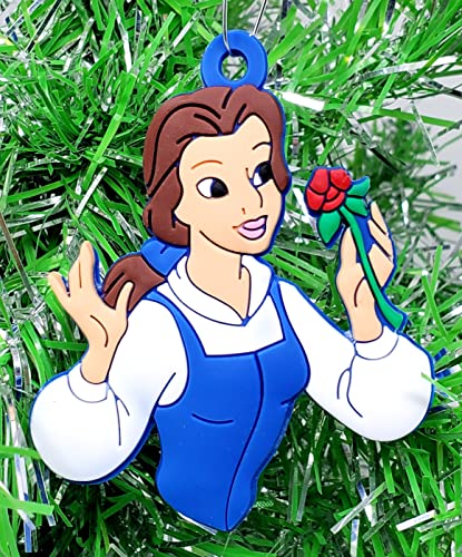 Beauty And The Beast Deluxe Ornament Set With Princess Belle, Cogsworth, Lumiere, Gaston And More #TOP4