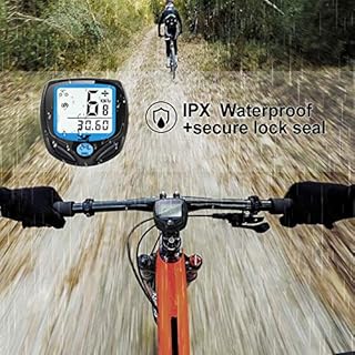 DINOKA Contachilometri Bici Senza Fili, Computer di Bicicletta Impermeabile, Tachimetro Wireless con Display Retroilluminato, Tracciamento Distanza e Velocità