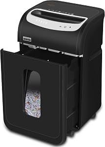VidaTeco 25-Sheet Heavy Duty Paper Shredder for Office, 40-Minute Continuous Run P-4 Cross Cut Commercial Grade Shredder, Auto-Reverse Anti-Jam, Shreds Staple/CD/Credit/Card, 7.9-Gallon Basket, ETL | Auto-Reverse Anti-Jam, 40-Minute Cross Cut P-4 Sec