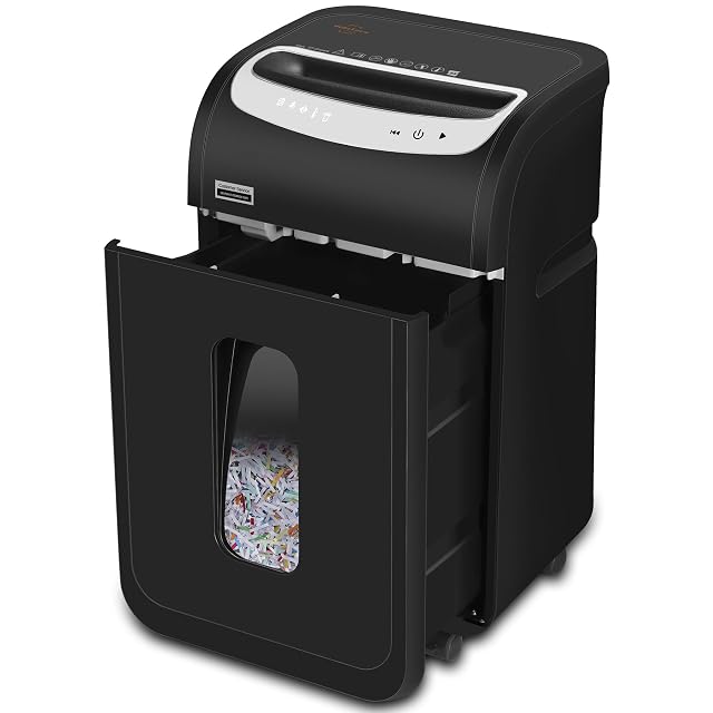 25-Sheet Paper Shredder for Home Office Heavy Duty with 60 Mins Running with US Patented Cutter Shred CD