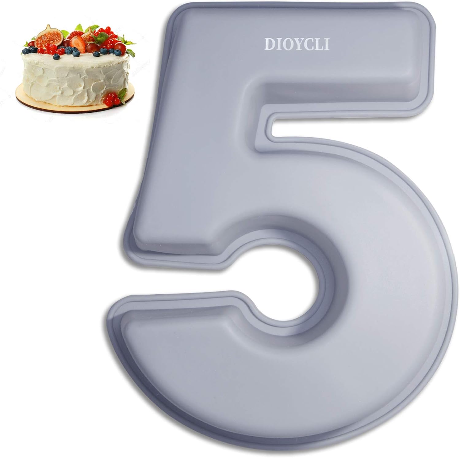 3D Large Number Cake Pans for Baking Silicone Number Cake