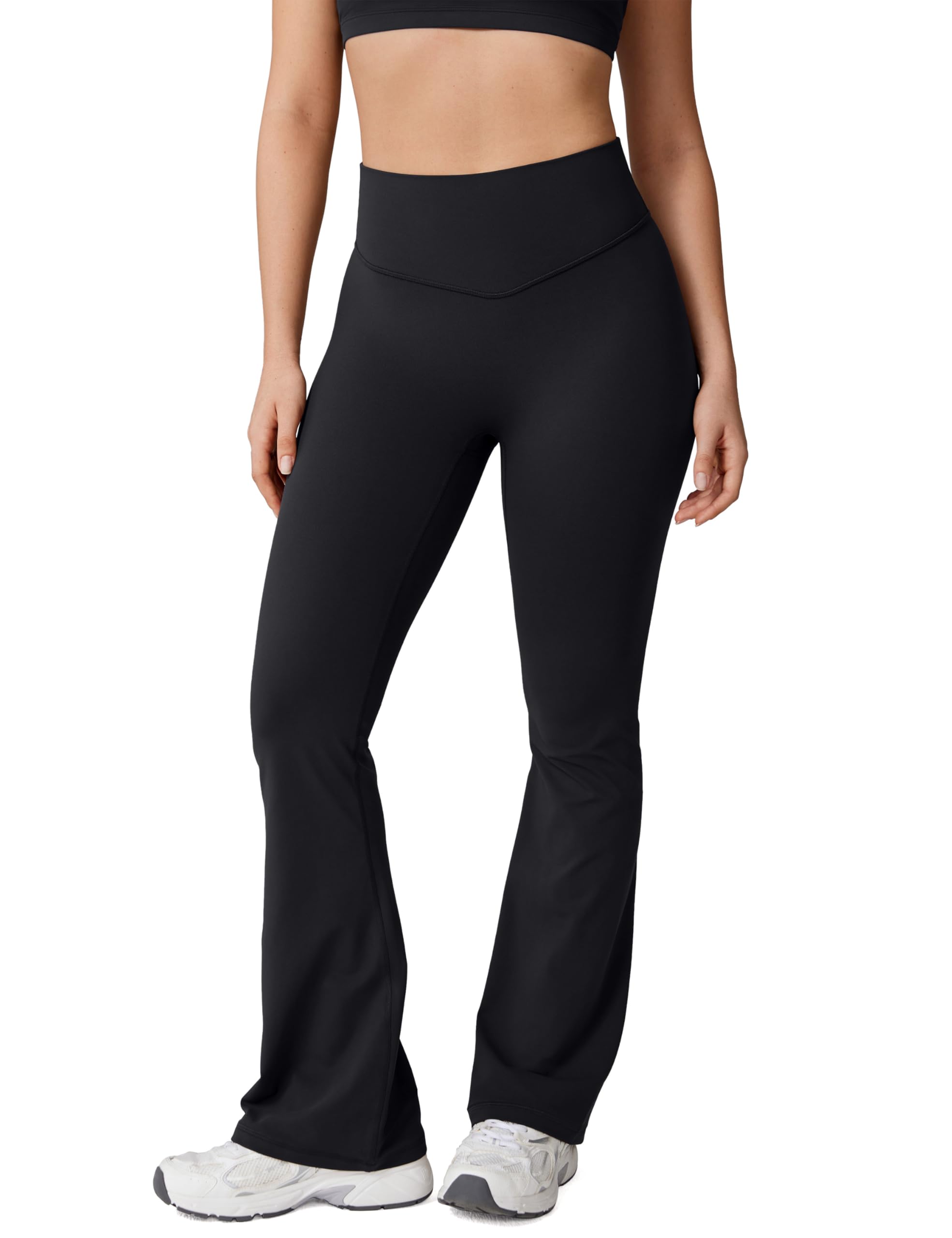 Hugcurve No Front Seam High Waisted Flare Leggings for Women Bootcut Yoga Pants Buttery Soft - 29 5