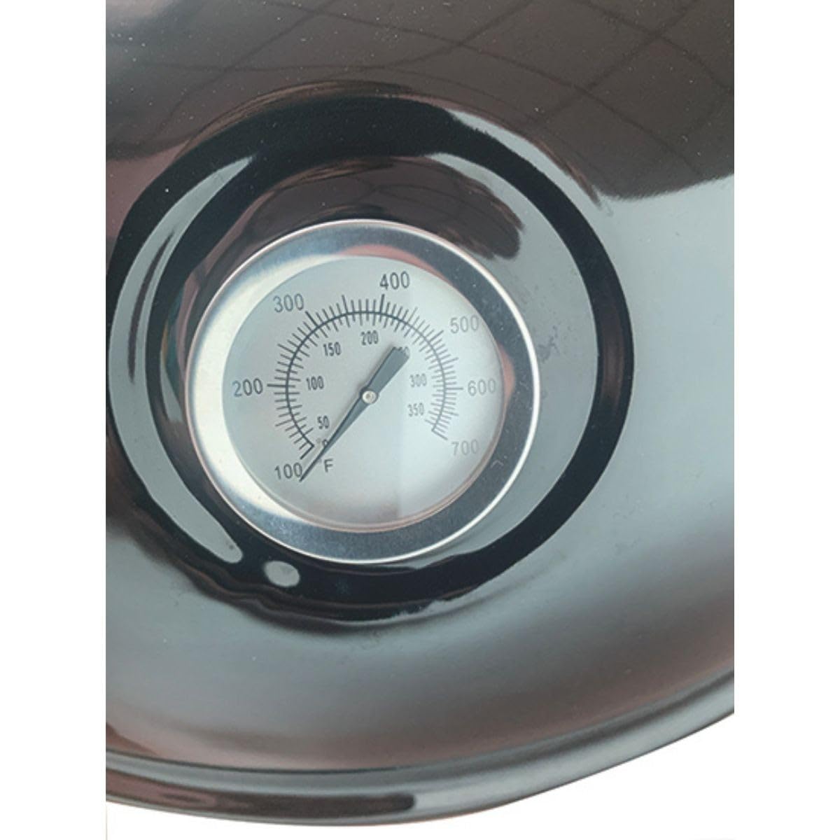 Intec – Barbacoa de carbón de leña con trípode Ø57 cm, rejilla para cocción y tapa, termostato para cenizas, barbacoa, redonda, 2 ruedas, cocina exterior, jardín, terraza