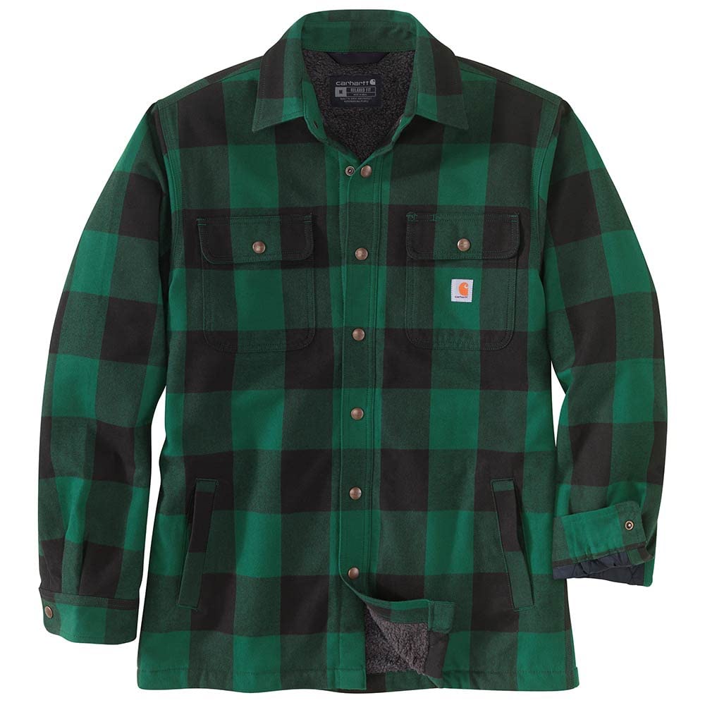 Carhartt Mens Relaxed Fit Heavyweight Flannel Sherpa Lined Shirt