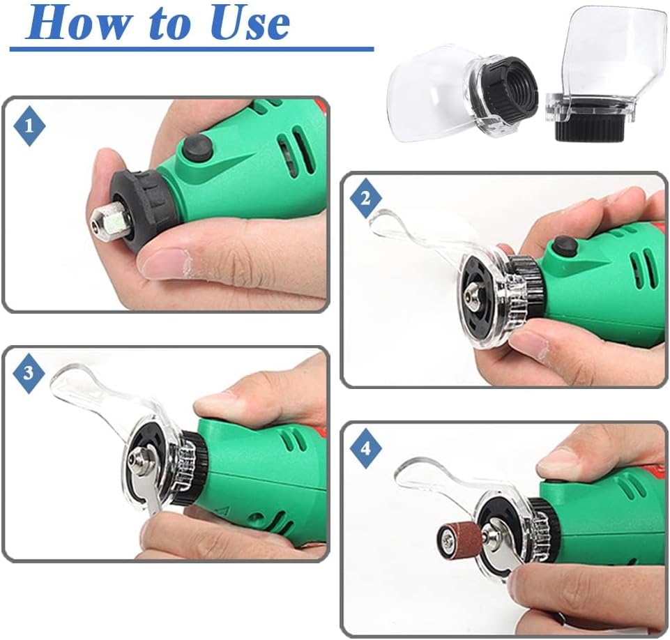 Wolfride 4PCS Rotary Tool Shield Attachment Cutting Sanding Accessories for Rotary Grinder Tools 200 3000 4000