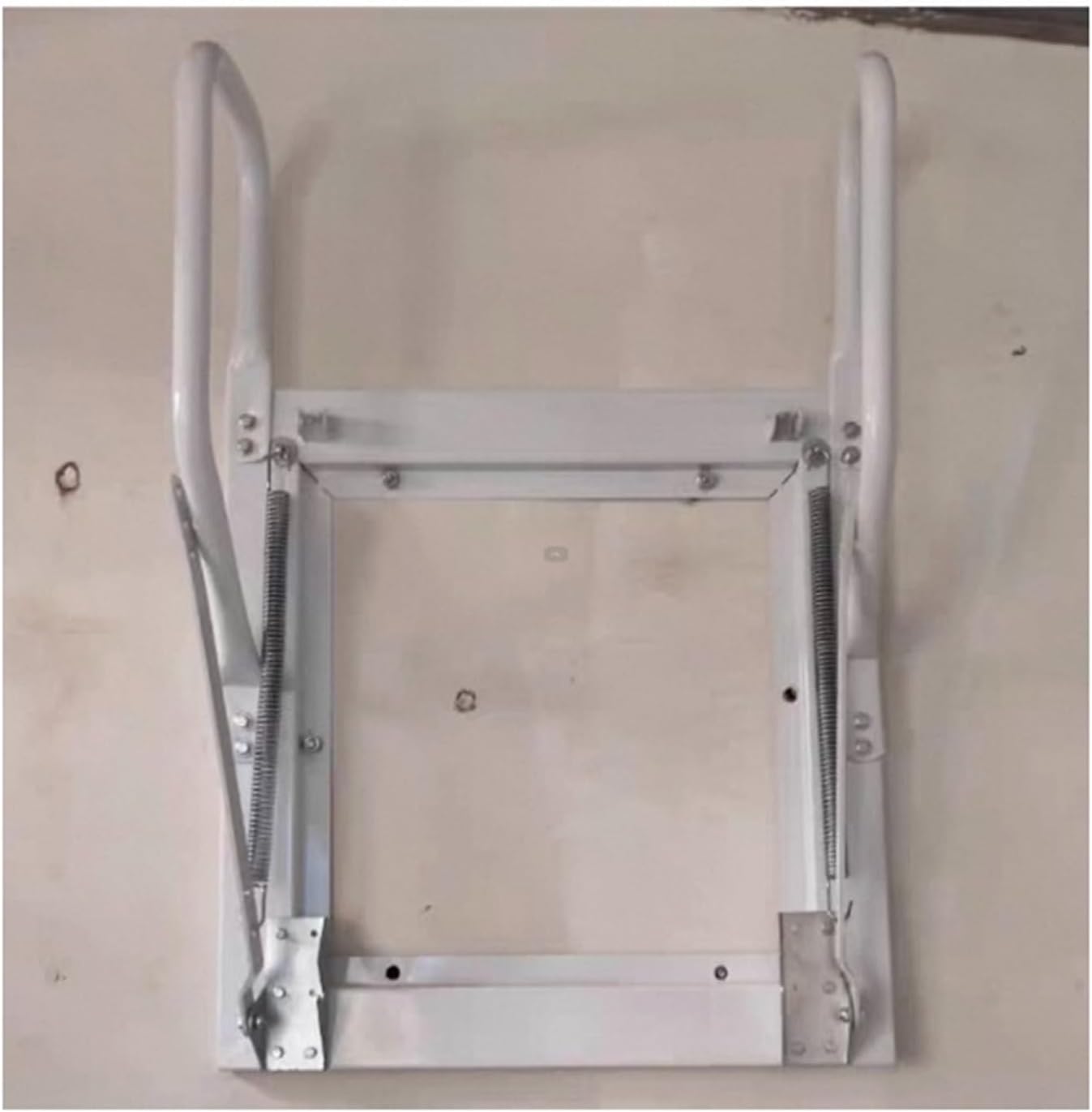 attic ladders Wall Mounted Pull Down Attic Ladder Collapsible Retractable Loft Access Staircase for Attics Basements(2-2.49m)