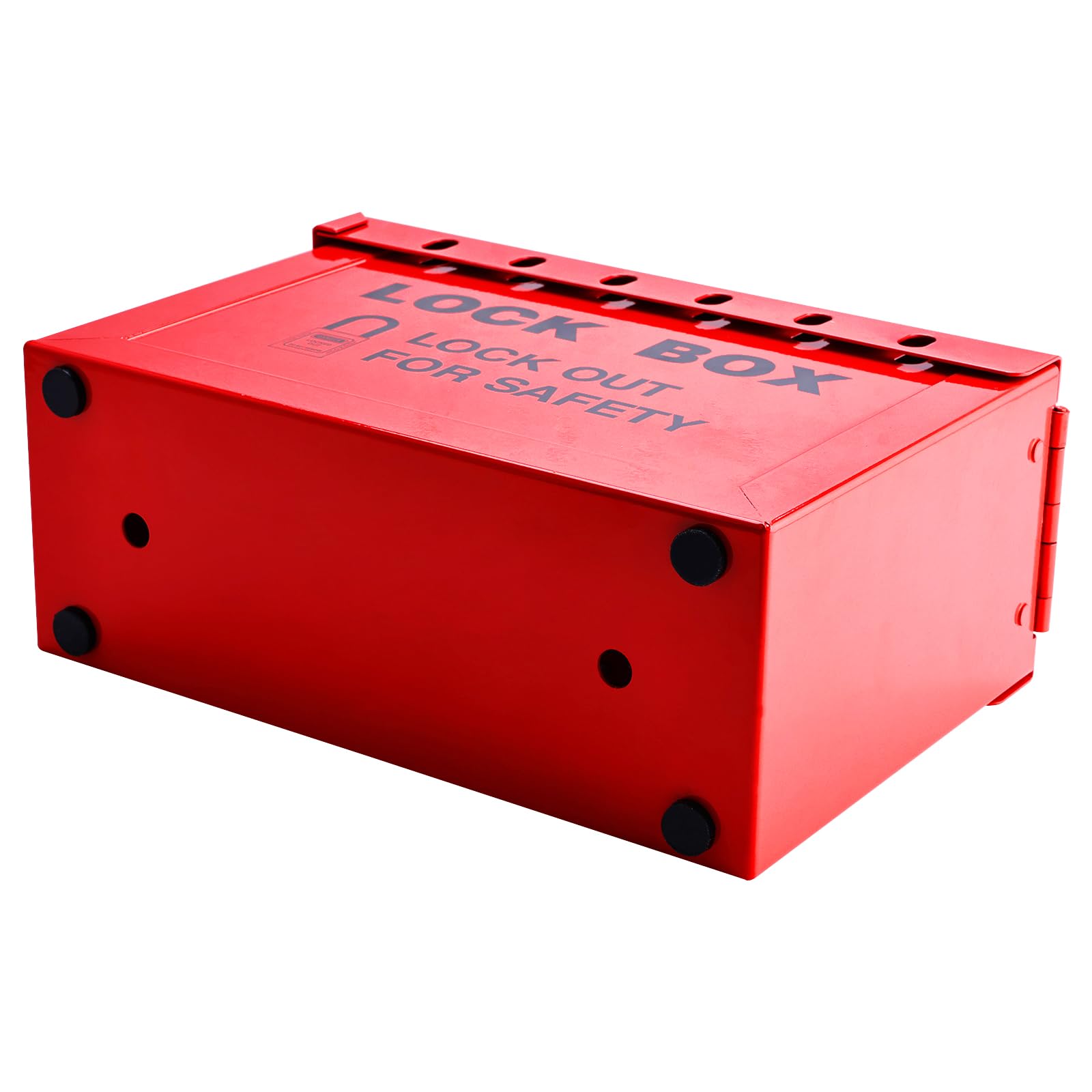 Lockout Tagout - Caja de bloqueo de grupo, caja de acero portátil roja, capacidad de 12 candados de seguridad para procedimientos de loto, paquete de 2