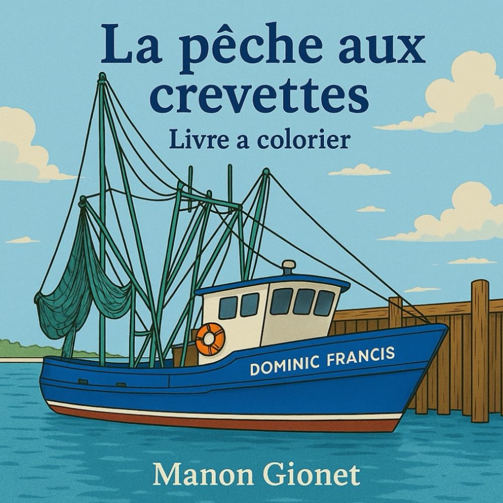 La pêche aux crevettes: Livre à colorier
