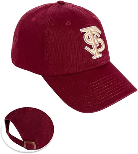 Desert Cactus Florida State University Seminoles Baseball Hat - Adjustable, Embroidered, Red - View #10