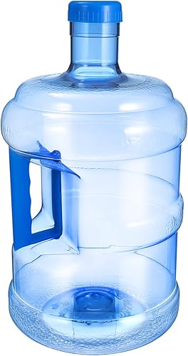 Miniatura 8 de BESTonZON Jarra de agua de 1.3 galones, tapa de plástico de 5 L, contenedor de botella de agua reutilizable, cubo de almacenamiento de agua,