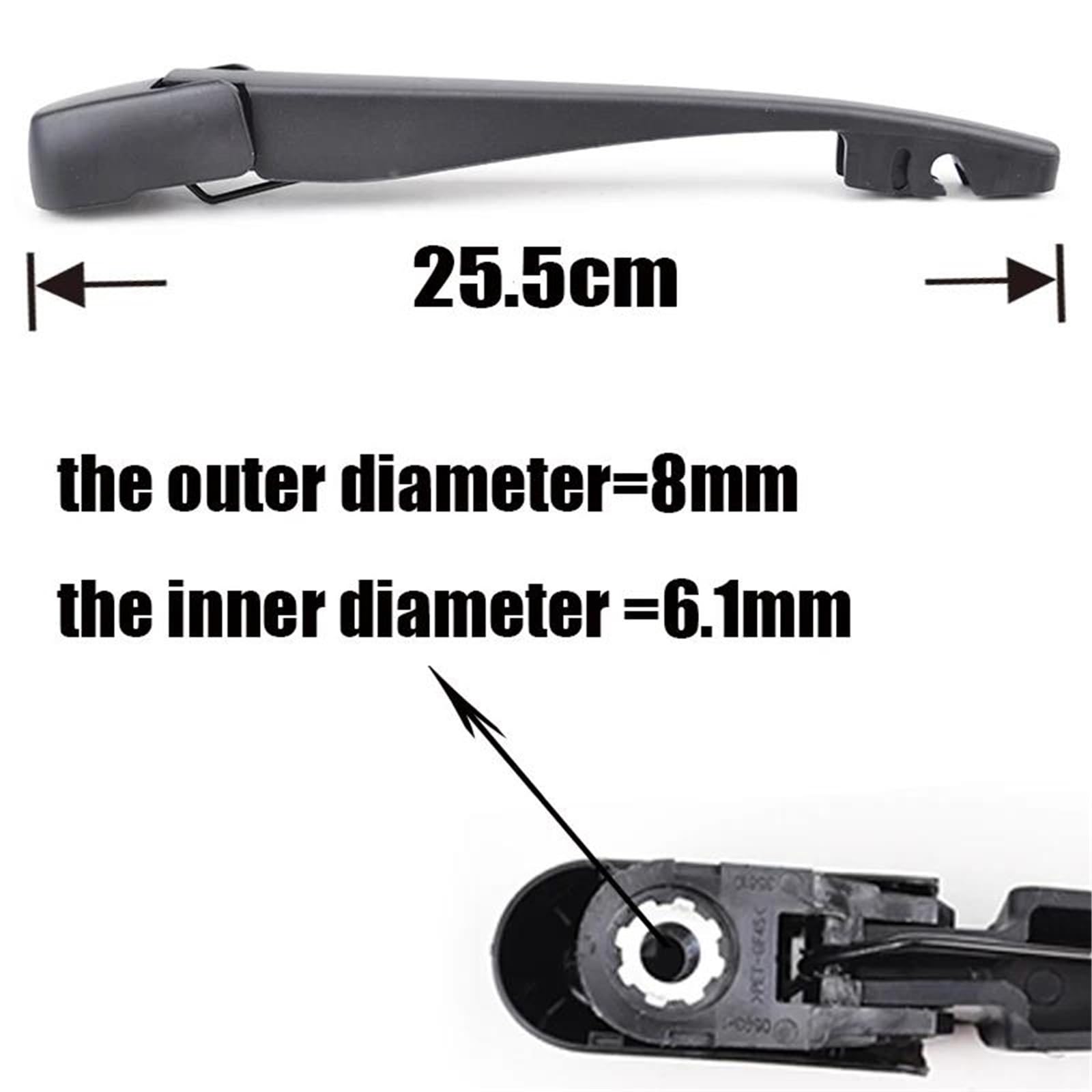 Kit Set Braccio E Spazzola Tergicristallo Posteriore da 10" per Suzuki per Swift 2004-2009 10 Parabrezza Parabrezza Portellone Posteriore Finestrino Spazzola Antipioggia Tergicristallo