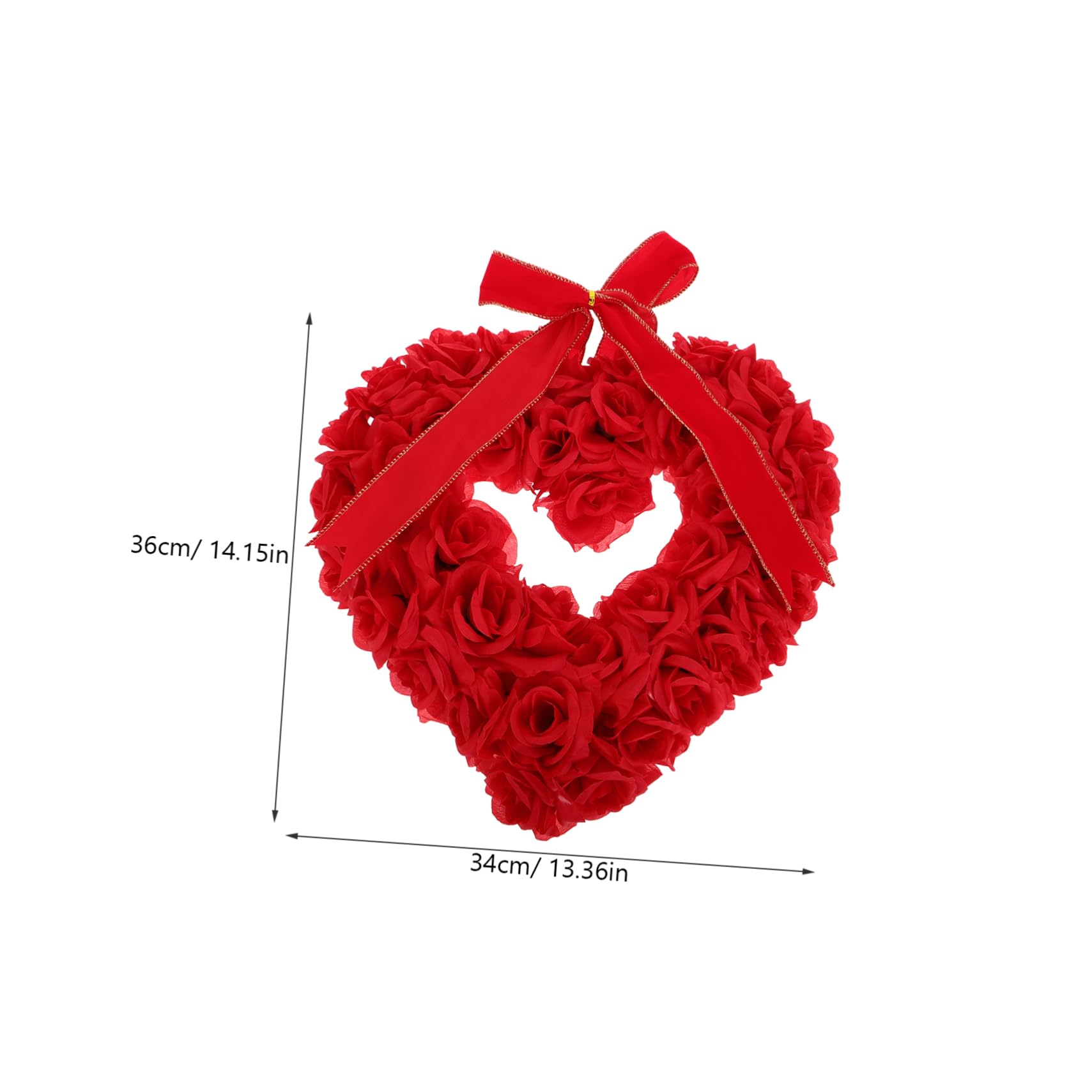 TOPBATHY Guirnalda de Rosas Románticas con Forma de Corazón para El Día de San Valentín para Puerta de Entrada Decoración de Bodas Y Fiestas