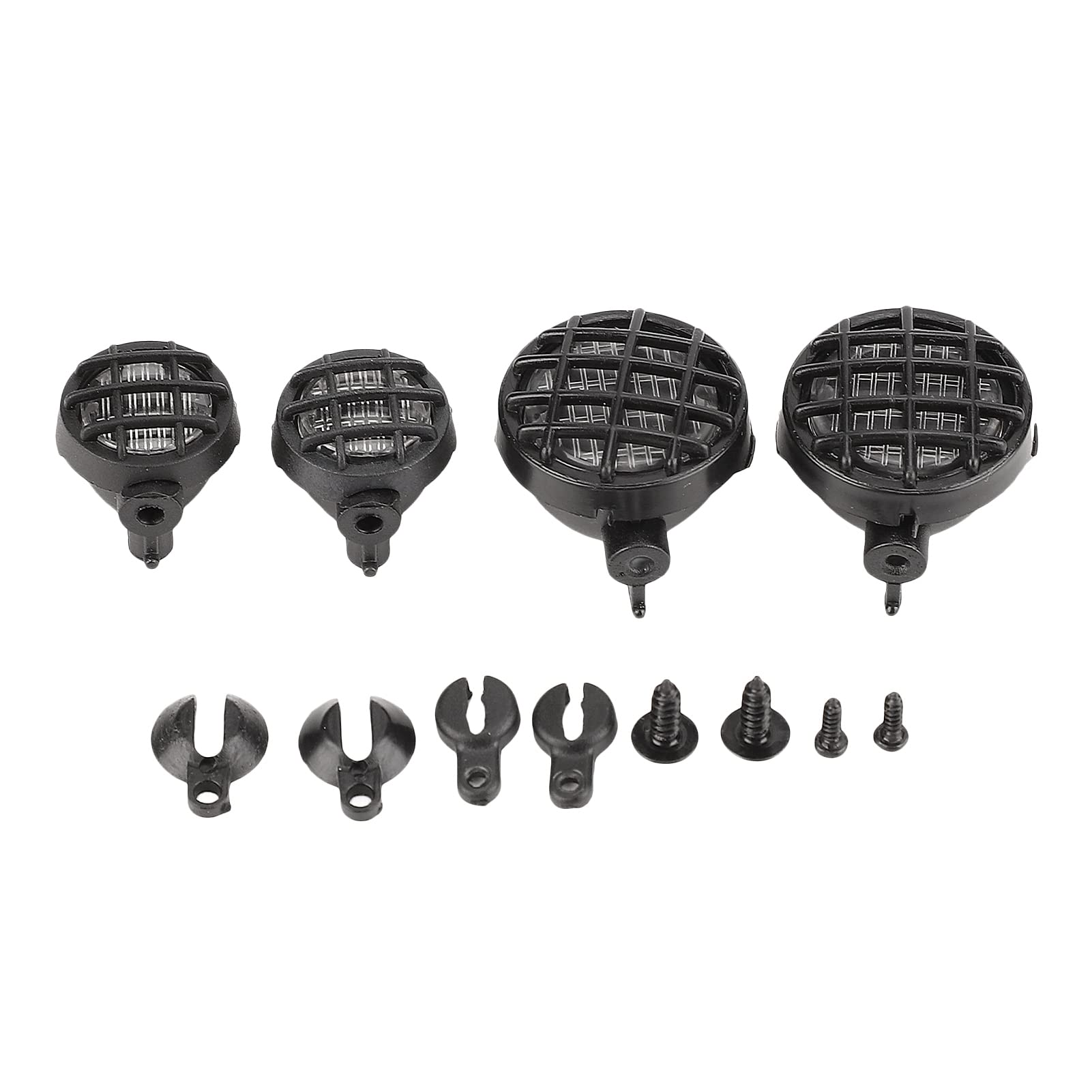 RC Round Light Cover, Easy Install Plastic RC LED Light Cover Lampshade Light Cover Cap RC Vehicle Bodies Scale Accessories for Axial Scx10 D90 for Hpi