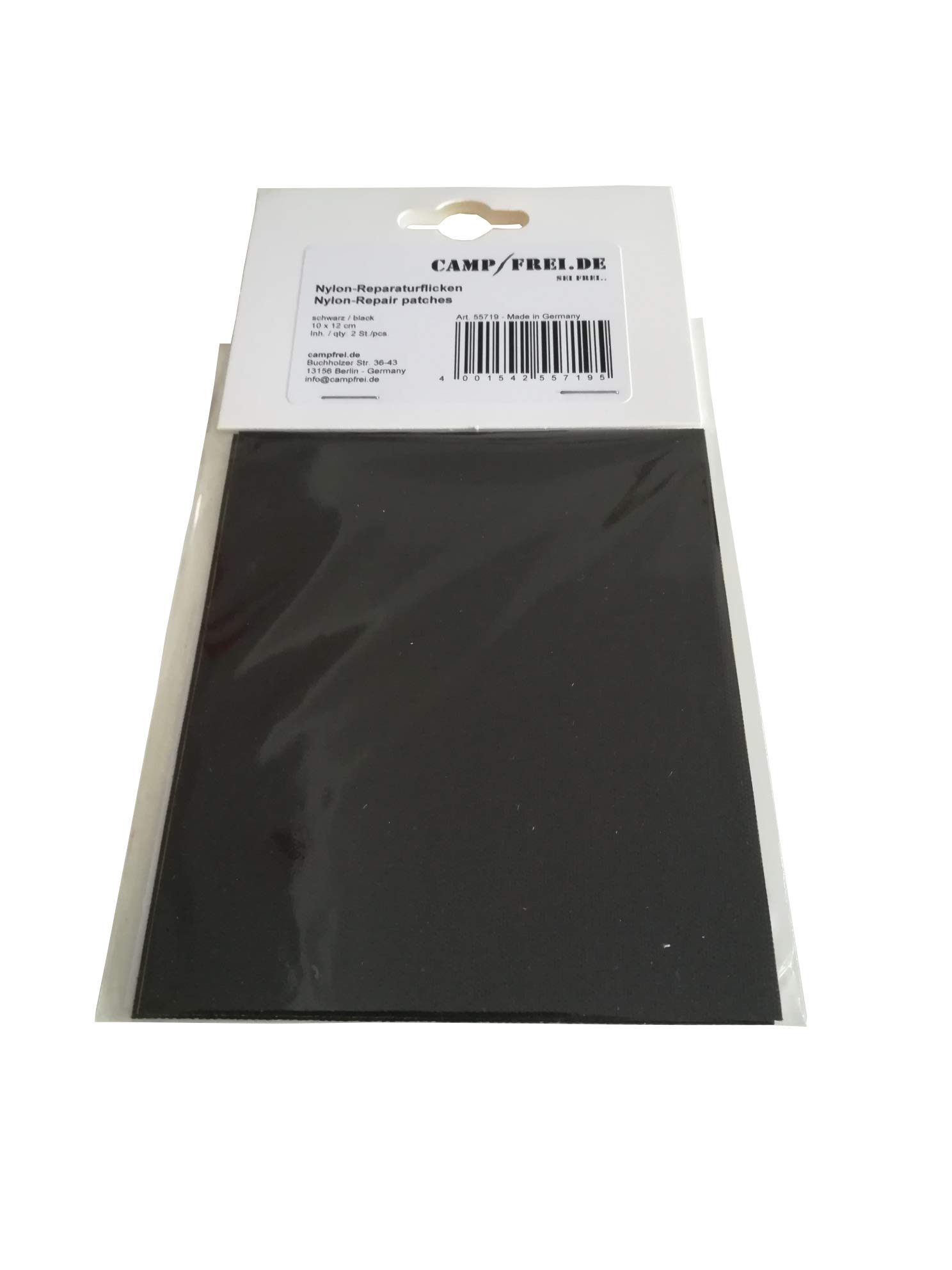 2 Stk. Selbstklebendes Zelt Reparatur Patch schwarz Nylon Aufkleber Flicken Sport & Freizeit