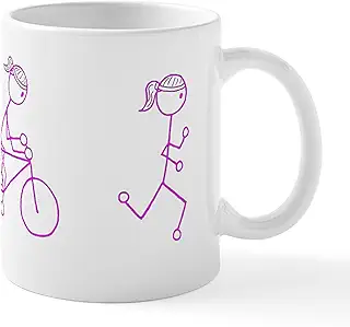 CafePress – トライアスロンGirlピンクno words Mug – Uniqueコーヒーマグカップ、コーヒーカップ