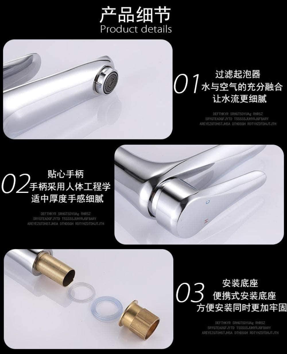 Faucet Household Sink Kitchen Bathroom Copper Basin Hot and Cold Toilet Single Hole