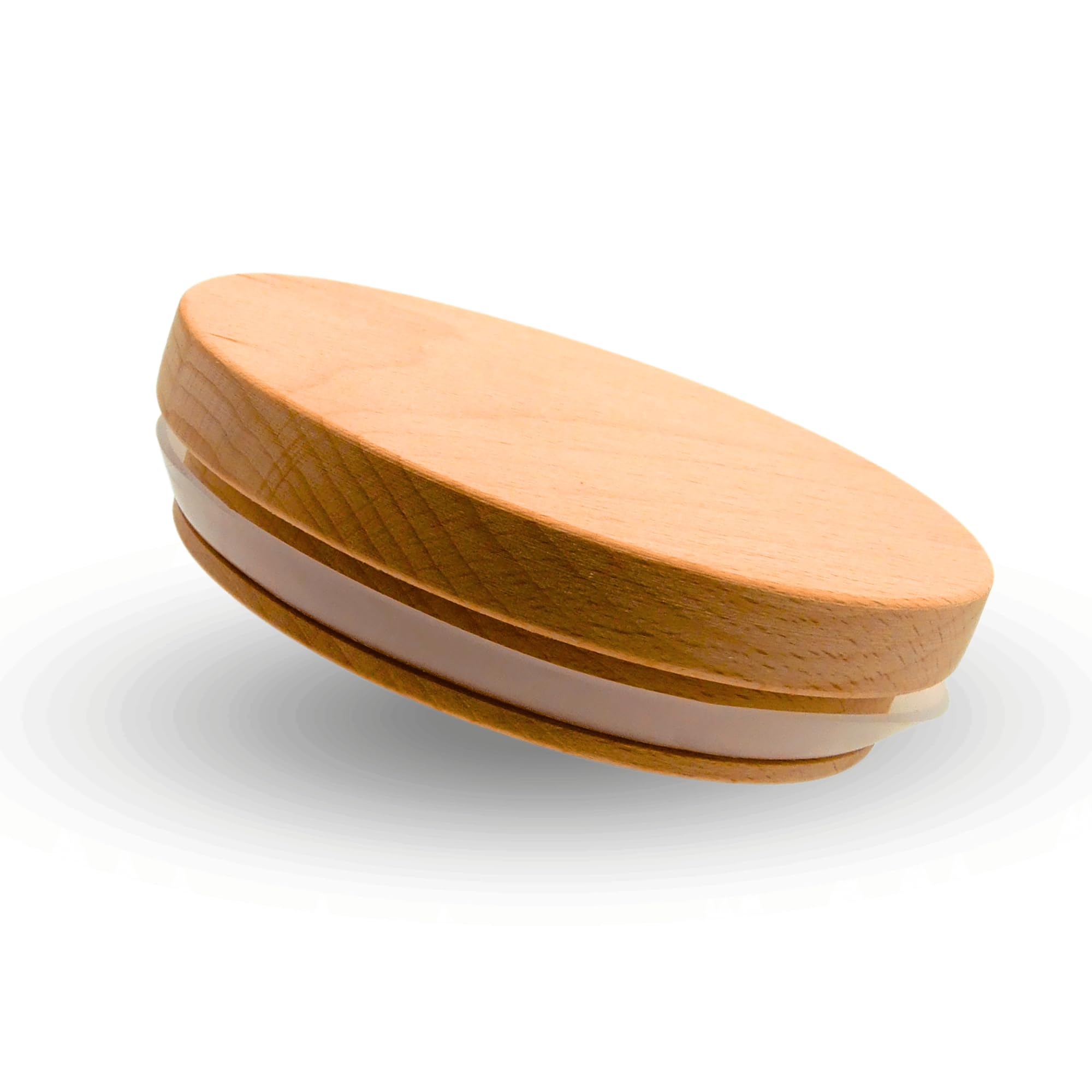Beech Wooden Lid with Seal - Wooden Jar Lid, Wooden Cup Lid (103/91mm)