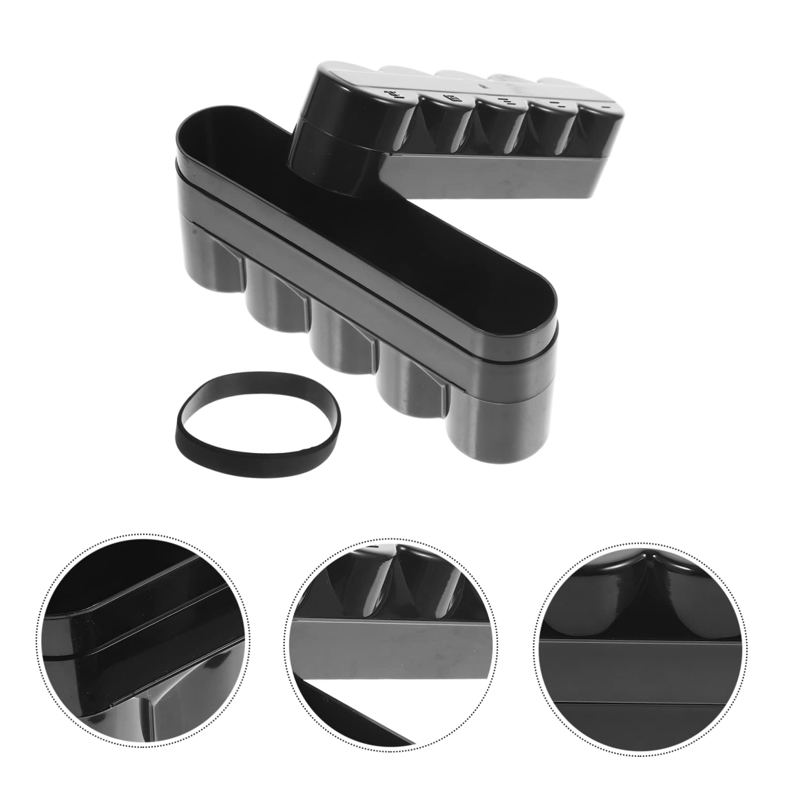 CIYODO 3pcs Box Film Storage Box Film Hard Holder Retainer Case Empty Carrier Tabletop Accessories Film Storage Canisters Portable Film Holder Carrier for Film 12 Case Black Rubber