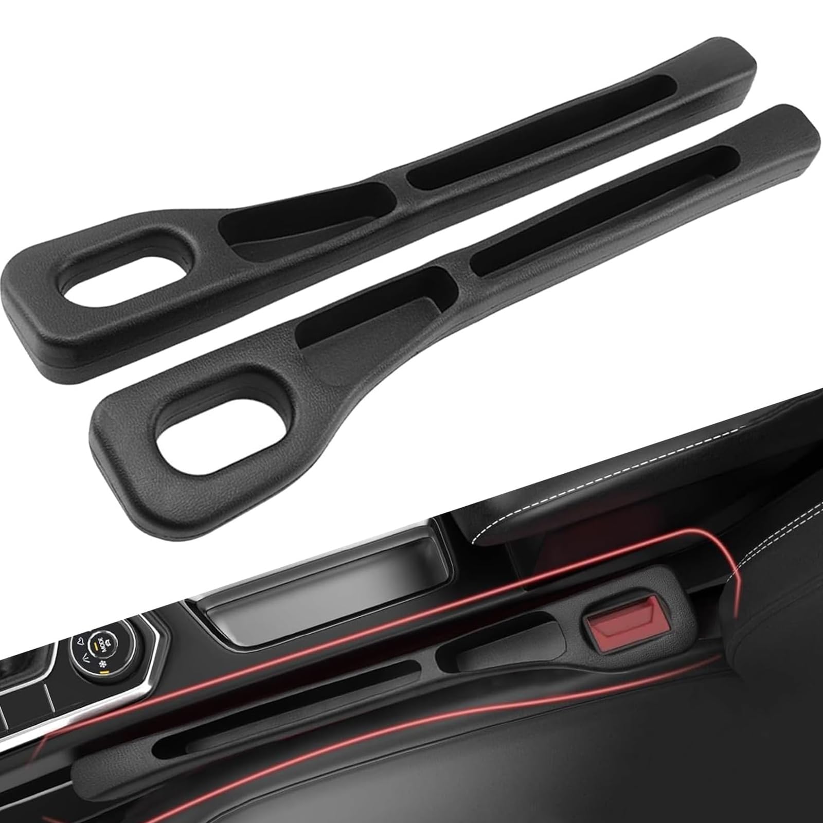 KMNBHTS Car Seat Gap Filler Organizer, for Suzuki SX4 2006-2014 Interior Tidy Storage Box, Slim Seat Crevice Catcher, Premium Vehicle Accessory