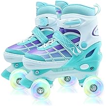 Roller Skate Shoes For Kids - Girl Rollerskates, Adjustable EU Sizes 30-34 - Light Up Skates Wheels - Best Birthday Gifts For Girls And Boys Ages 4 5 6-12 Year Old