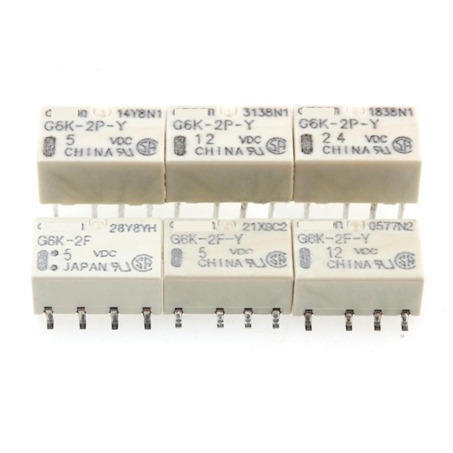シグナルリレー G6K-2P G6K-2F G6K-2F-Y G6K-2P-Y 3VDC 4.5VDC 5VDC 12VDC 24V