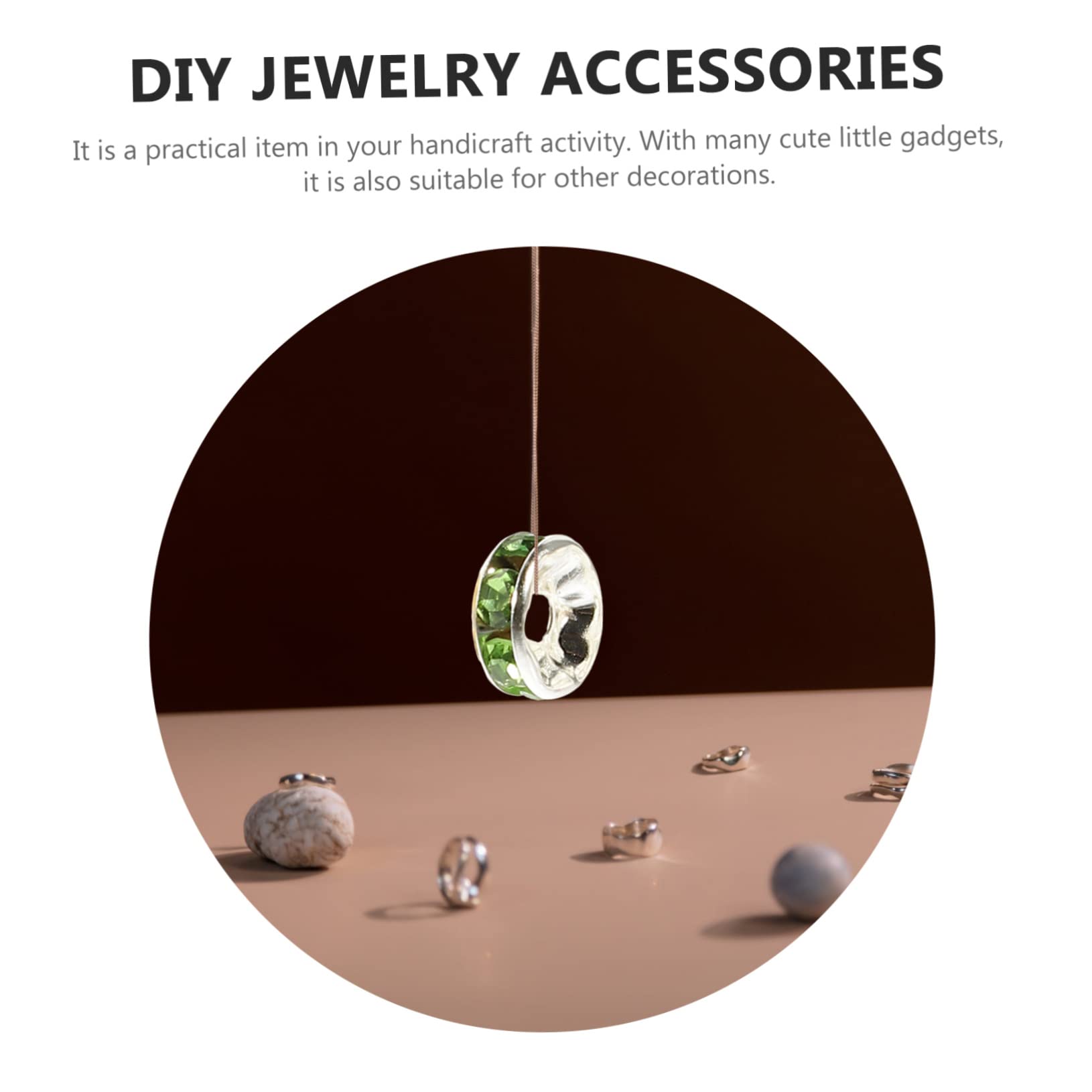 TEHAUX 900stücke Spacer Perlen Rundperlen Mit Strass Für Armbänder Bastelperlen Mischfarben Für Schmuckherstellung Und Kreative Bastelprojekte