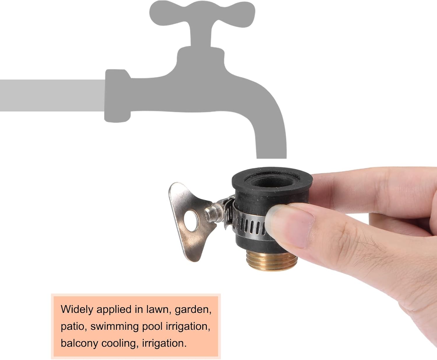 MECCANIXITY Quick Connector Faucet Hose Fitting G1/2 Adapter for Garden Tap Tube Black