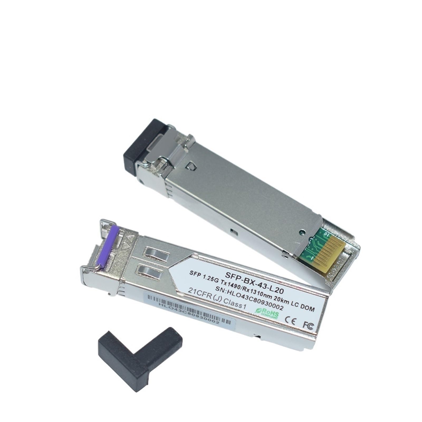 Single Core 1000BASE-BX 1,25 G 1310 nm/1490 nm 20 km Dom WDM SFP LC(1pair)