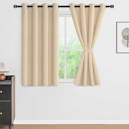 Miniatura 40 de DWCN Cortinas opacas 100% grises de 84 pulgadas de largo para dormitorio con forro negro, doble capa con aislamiento térmico, paneles de cortina