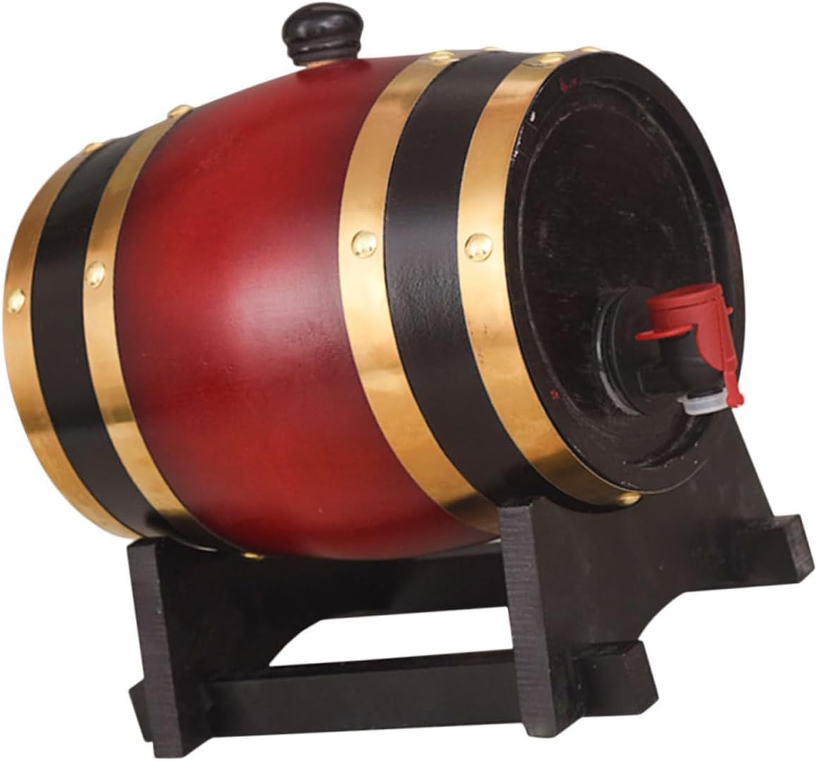 Vintage Wooden for Red Wine and Beer Horizontal Wood Dispenser Bucket for Home Bar Dining Rustic Decor Capacity for Wine