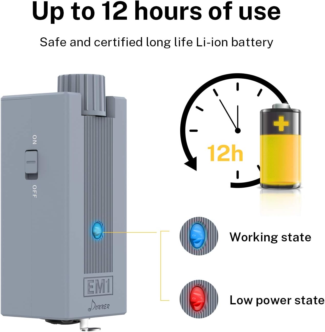 Black Friday - 60% OFF Donner EM1 Rechargeable Portable Personal in-Ear Monitor Amplifier Analog Headphone Amplifier Stereo Headphone Earphone Amp Volume Control Audio Booster with XLR and TRS Input 3.5mm Output Jack Creative Product Donner EM1 Rechargeable Portable Personal in-Ear Monitor Amplifier Analog Headphone Amplifier Stereo Headphone Earphone Amp Volume Control Audio Booster with XLR and TRS Input 3.5mm Output Jack