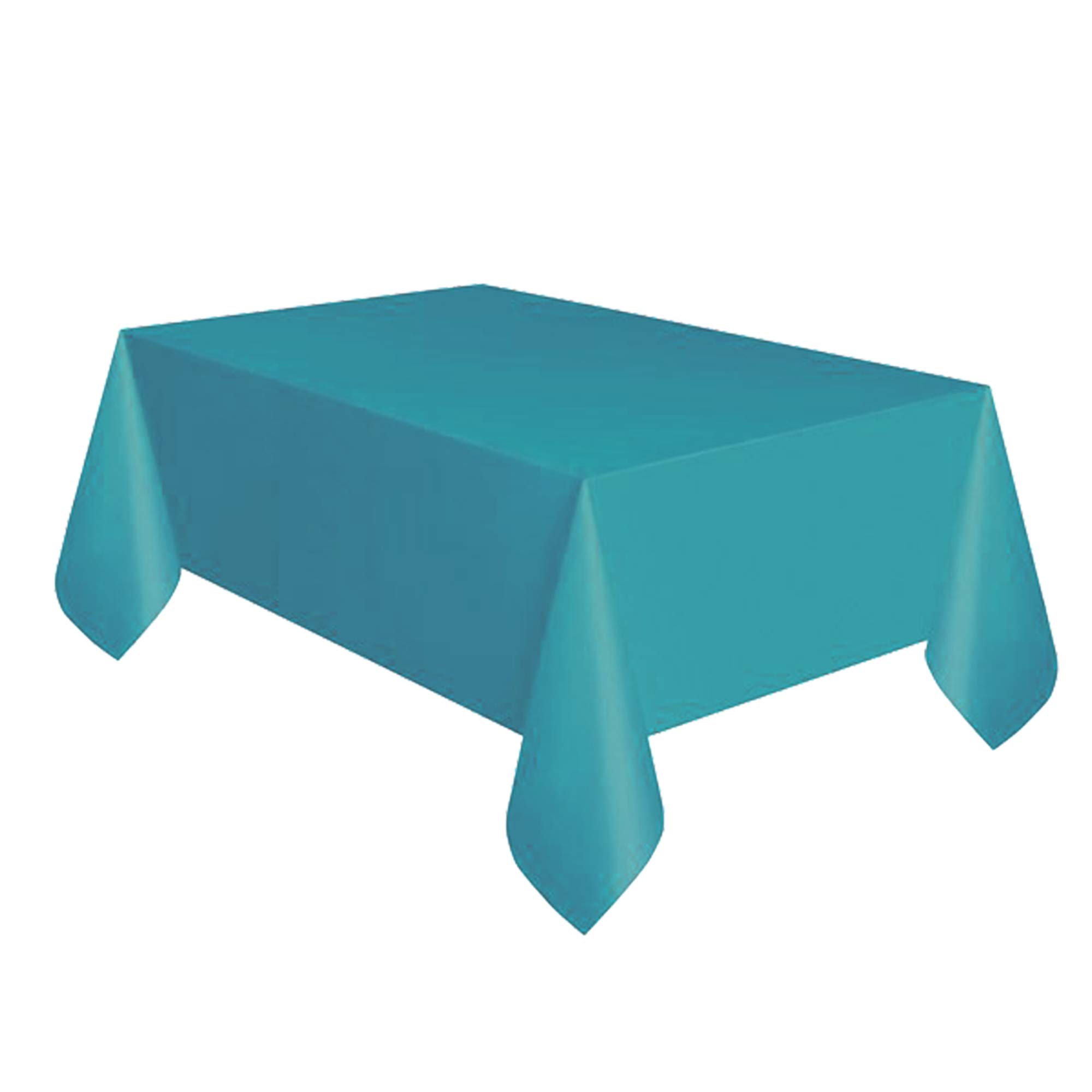 UniqueParty 5079 - Teal Plastic Tablecloth, 9ft x 4.5ft