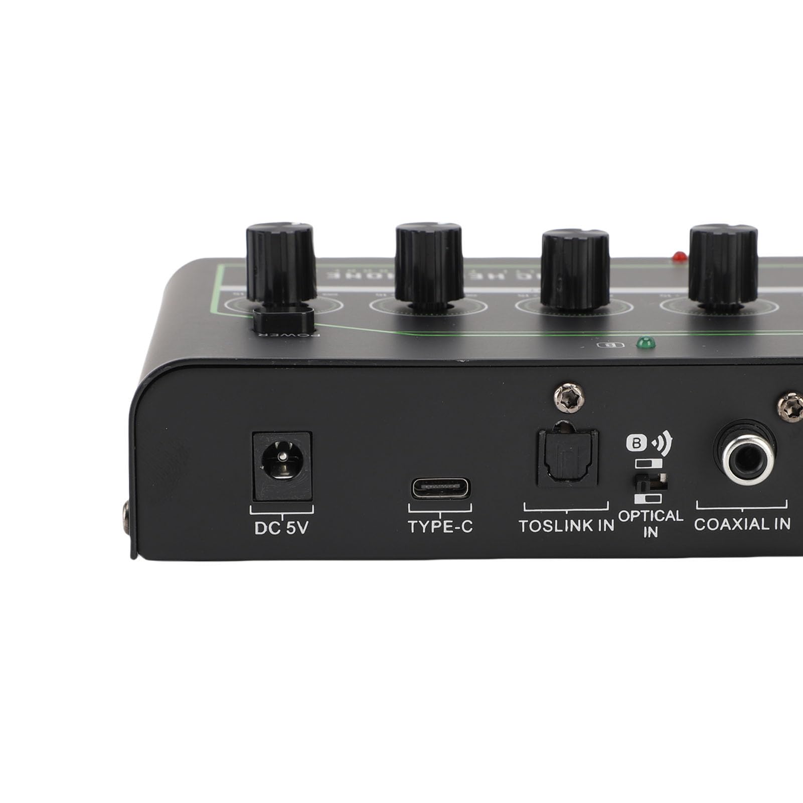 Walfront Wzmacniacz Słuchawkowy DAC z 3-pasmowym Korektorem Bluetooth 5.0 do Konsoli do Gier PC z Optycznymi Koncentrycznymi Wejściami USB C (wtyczka UE)