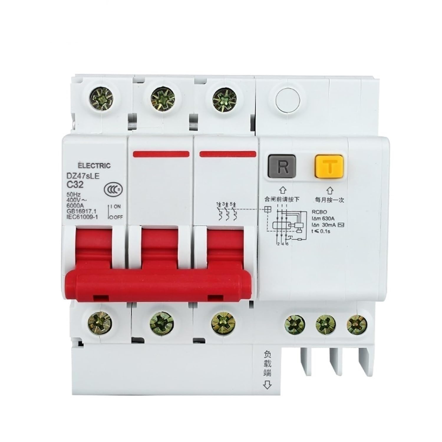 Disjoncteur différentiel 25A pour éviter les surcharges en triphasé 400V