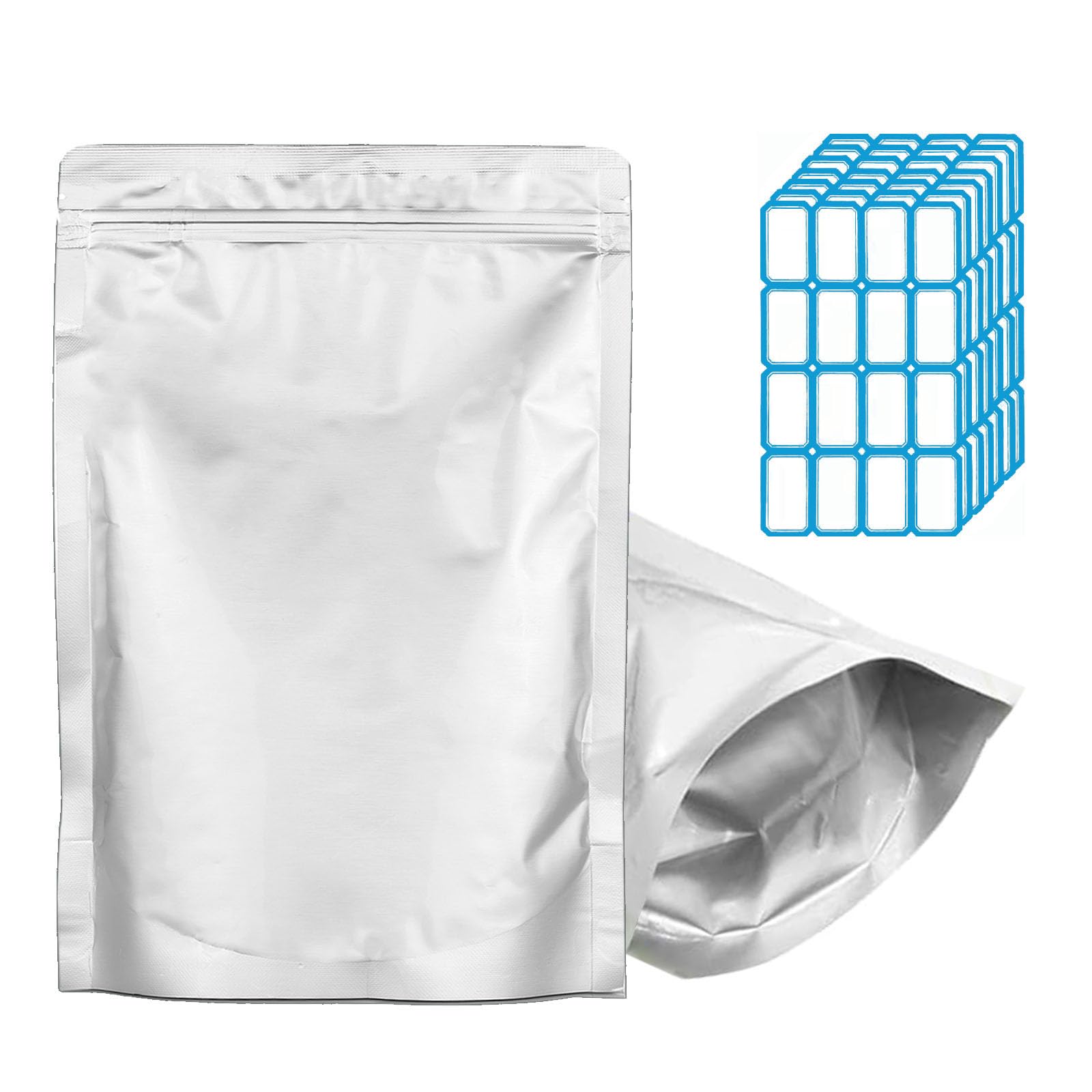 Photo 1 of 100pcs 1 Pint Mylar Bags - Thick 10 Mil - 5.5"x7.5" Stand Up Zipper Pouches Bags, Resealable and Heat Sealable Vacuum Sealing Bag for Long Term Food Storage