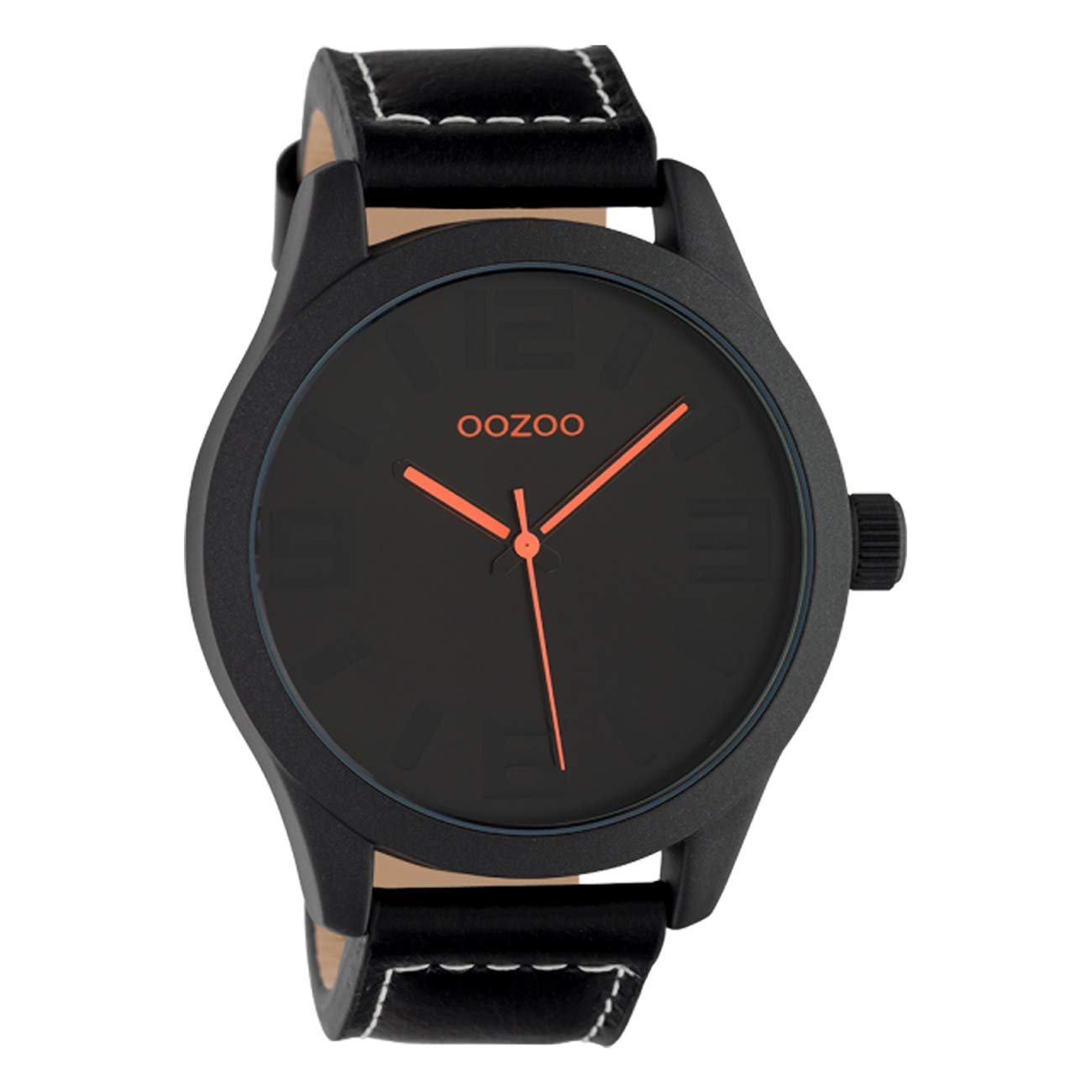 Oozoo Basic Line Uhr mit Lederband Ø 47 mm Farben