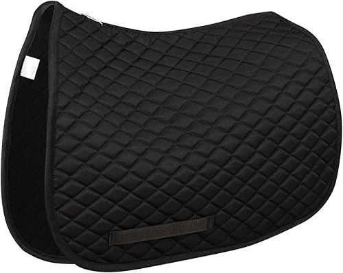 Miniatura 18 de TuffRider Basic Pony Saddle Pad – Diamond Quilted, Flannel Lined, Breathable Schooling Pad for Horses Hunter,Negro -,Borgoña,Deep Wisteria,Azul