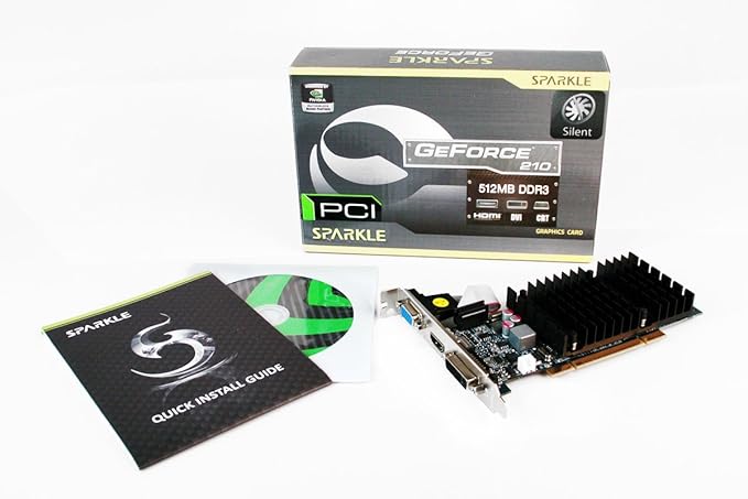 Sparkle PC NV G210 512M DDR3 HS PCI Retail Graphics Card SP210L512JCPBI