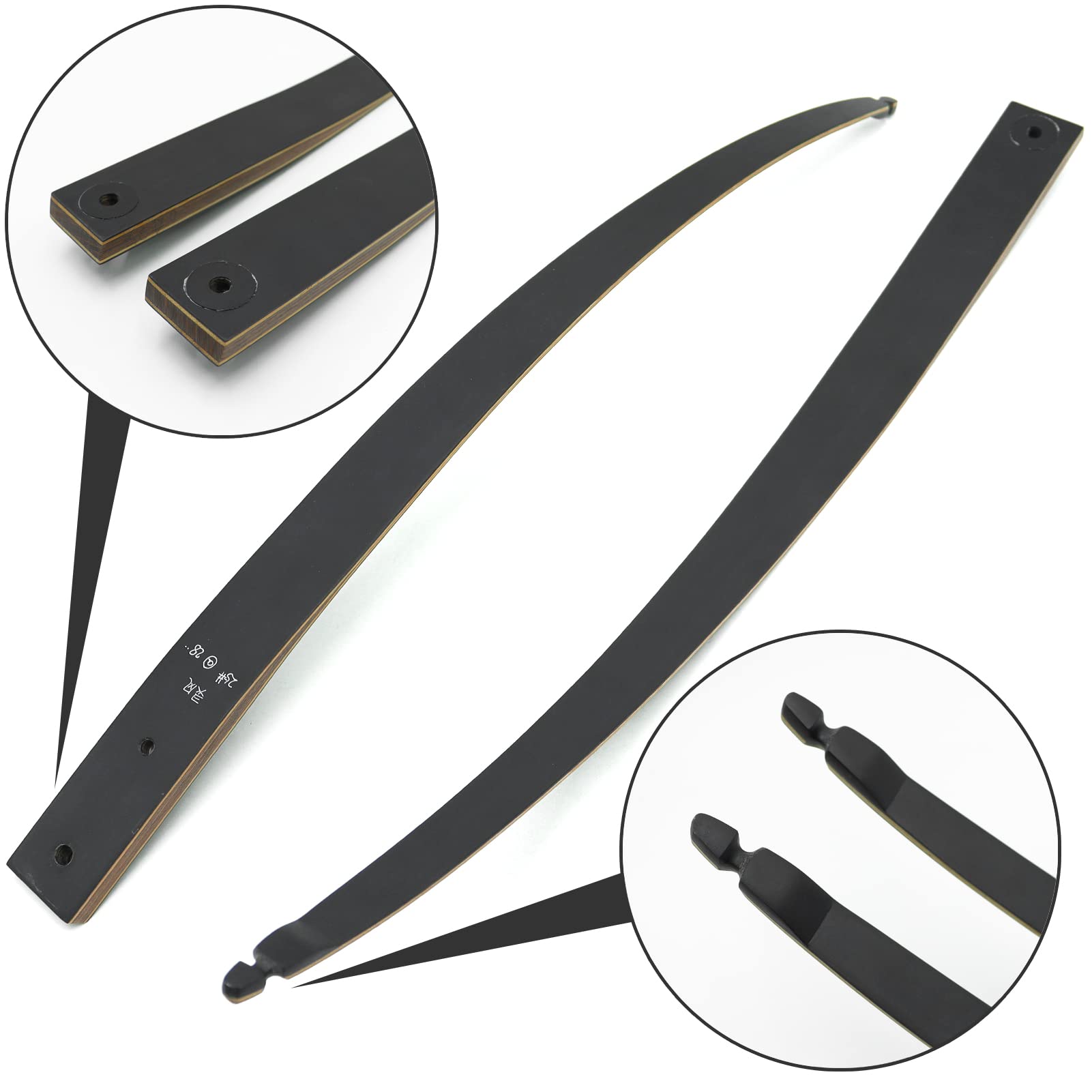 Black Hunter 60 Zoll Traditioneller Langbogen Set Erwachsene 20-60lbs Bogenschießen Takedown Langbogen Für Die Rechte Hand Jagdbogen