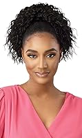 Vista 1 de Outre Pretty Quick - Cola de caballo sintética de alta calidad, rizo profundo (color: 1 negro azabache)