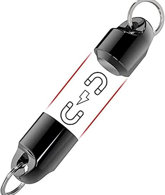 KeySmart MagConnect Magnetic Keychain Quick Release Connector - Quick, Secure Key Attachment to Bag, Purse & Belt - Easy Access to Keys - Quick Release Keyring (2 Pack, Black)