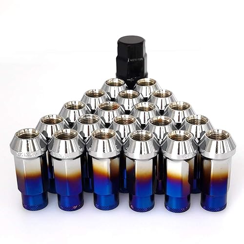 SOROPARTS Tuercas de llanta M12 x 1.5 de extremo abierto, asiento de bellota cónico, tuercas de carreras forjadas, juego de 20 piezas en total 22