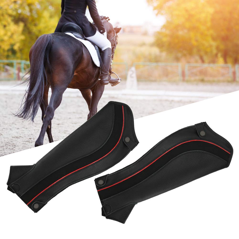 Polainas ecuestres Profesionales, Polainas Protectoras de Cuero para Montar a Caballo, chaparreras de Cuero Hombres y Mujeres, Protector de equitación