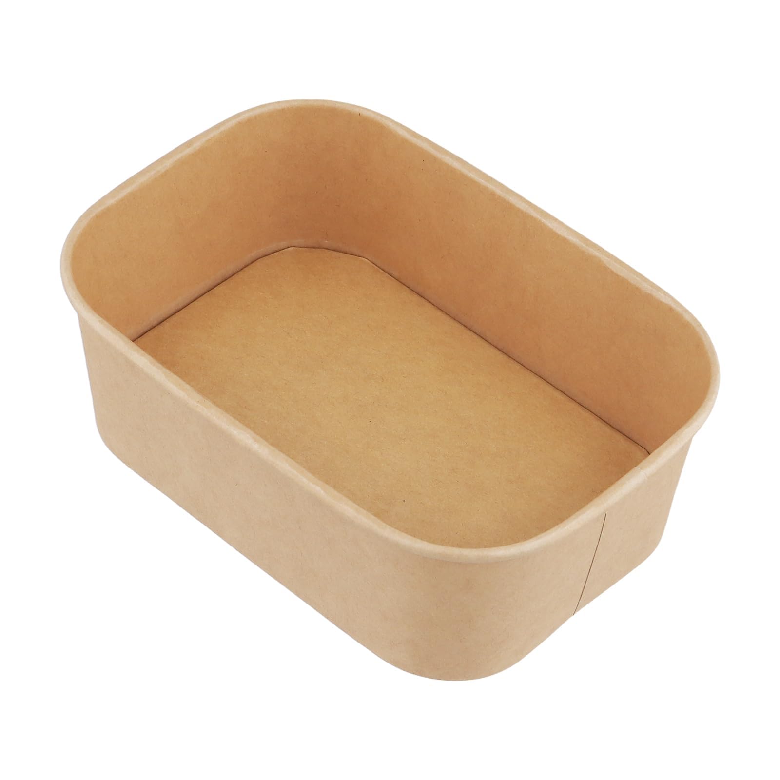 Paquete de 75 recipientes de comida kraft de 750 ml con tapas de plástico, cajas rectangulares para llevar, cajas de comida para llevar, almuerzo de fitness, ensalada